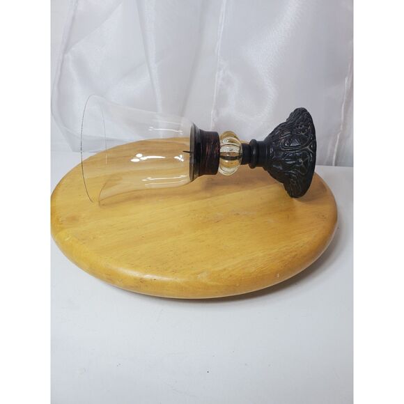 Victorian Look Cast Metal BELL JAR Candle Holder Hurrican Southern Living Style - Picture 5 of 16